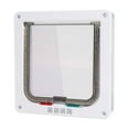 thumbnail image 1 of Durable Cat Dogs Flap Doors Doggie Gate 4 Ways Locking Easy to Install Pets Door White, 1 of 8