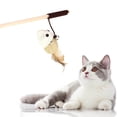thumbnail image 1 of Cat Toy Teaser Stick with Feather Suzuki Interactive Wooden Wand for Playful and Active Cats Pet, 1 of 3