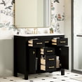 thumbnail image 1 of Durable Ceramic Basin & High-quality MDF Boards | Bathroom Vanity for Efficient Storage | Smooth and Wearable Materials, 1 of 7