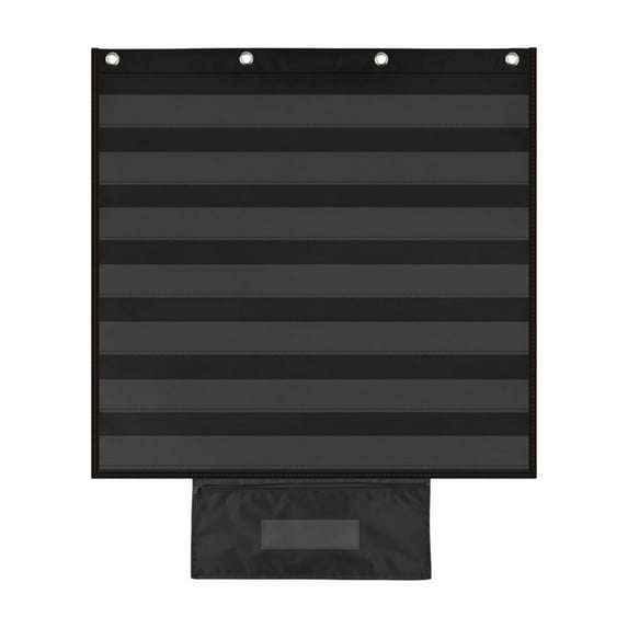 Durable Chart Pocket Classroom Teaching Tool Gifts Holder School Teacher Organizer Learning Materials for Grammar Cards Word Boys Girls Kids Black