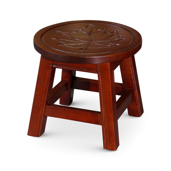 Durable Cherry-finished Stool | Ideal for Drinks Table or Child's Step Stool | Built to Last