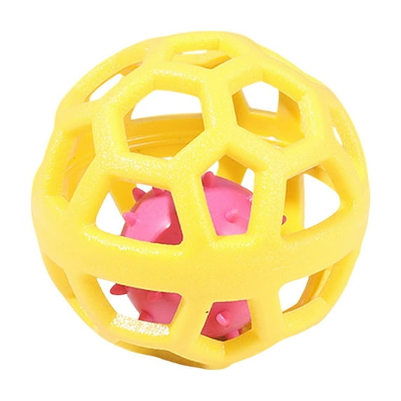 Durable Hollow Interactive Pet Toy for Teeth Cleaning and Training Elastic Chew Design for Puppies and Cats