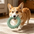 thumbnail image 1 of Durable Chew-Resistant Dog Rope Toy for Medium Large Breeds, Natural Fiber Tug-of-War Molar and Teeth Cleaning Toy, Interactive Play Cotton Rope for Canines, 1 of 6