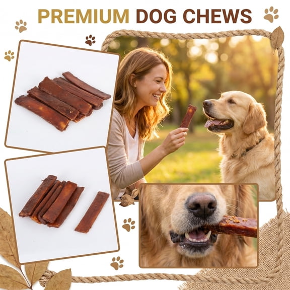 Durable Chew Sticks for Dogs, Thickened Texture for Long-Lasting Chewing, Promotes Dental Health, Easy to Digest, Suitable for Aggressive Chewers, Ideal for Daily Rewards