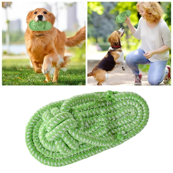 Durable Chew Teething Rope Slippers For Small Medium Dogs Interactive Pet Toy Puppy Training Play Tug Of War