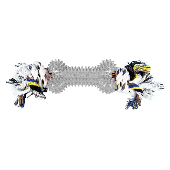 Durable Chew Toy for Dogs Interactive Rope Bone with Textured Rubber, Ideal for Aggressive Chewers, Dental Health