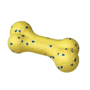 Durable Chew Toy for Dogs, Popcorn-Textured Bone Shape, Grinding Teeth & Relieving Boredom, Yellow Small