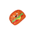 thumbnail image 1 of Durable Chew Toys for Dogs, Dog Chew Toys for Small Dogs, Interactive Dog Toys for Small Dogs, Crinkle Dog Toys, 6X4 In, Orange Hamburger Plush, Squeaker Insert, Boredom Relief, 1, 1 of 8