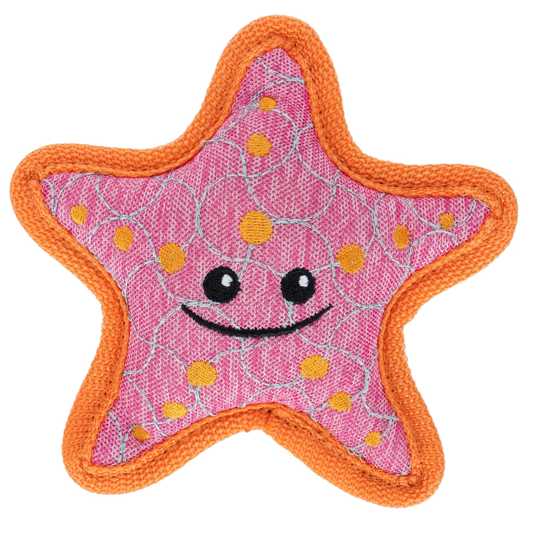 goDog Tough Guard Shelby Starfish Squeaky Dog Toy with Chew Guard Technology, Reinforced Seams for Stronger & Longer Play, Pink, Small