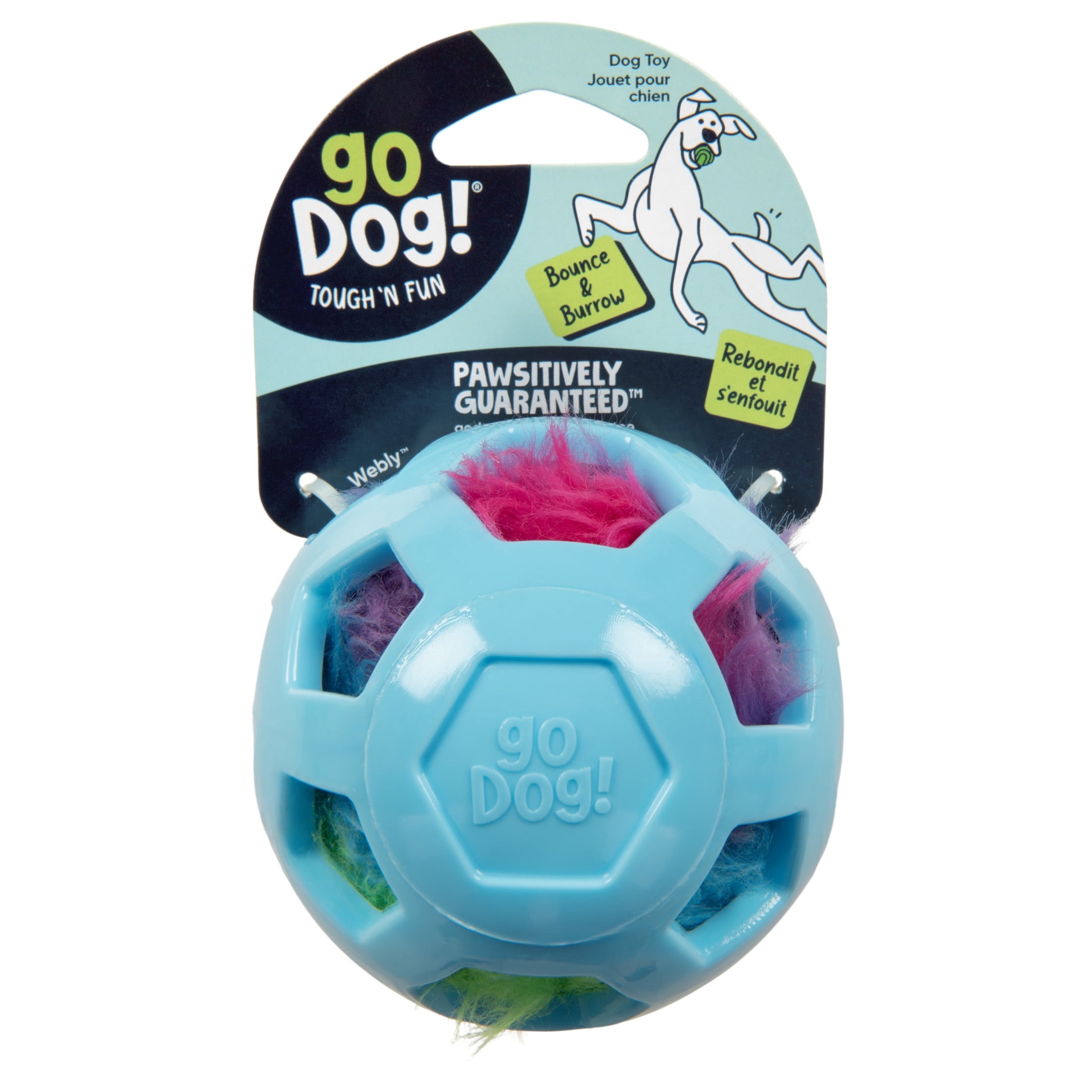 goDog Bounceez Webly Bouncy Dog Toy, Blue, One Size