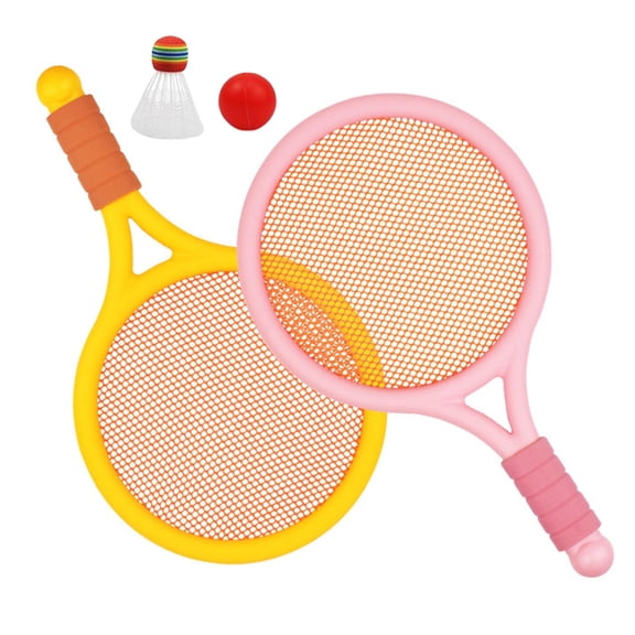 Durable Children's Badminton Tennis Set with Ball and Shuttlecock Racket Parent Child Interactive Toy Game for Beginner Players Boys Beach