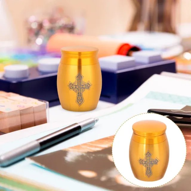 Durable and Classic Rustic Decorative Metal Cremation Urn for Human Ashes Unique Keepsake