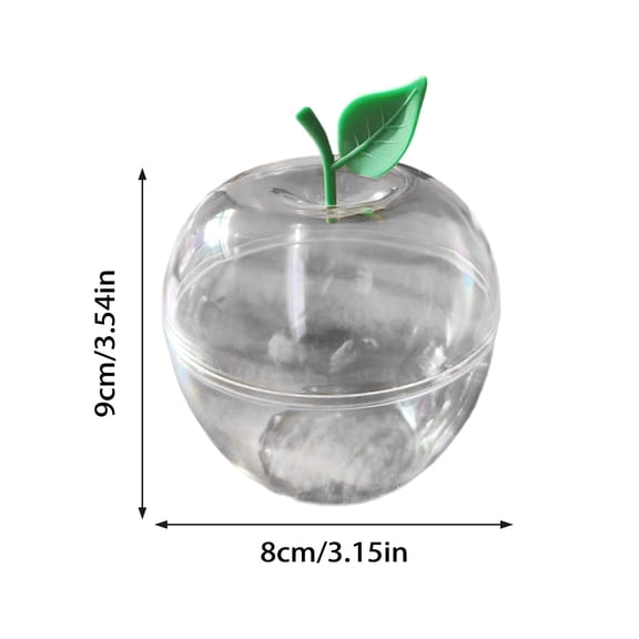 Durable Clear Apple-Shaped Candy Jar with Lid, Mini Cookie Container, Teacher Appreciation Gift Box, Whimsical Party Favor Storage for Valentine, Wedding, and Back-to-School Treats