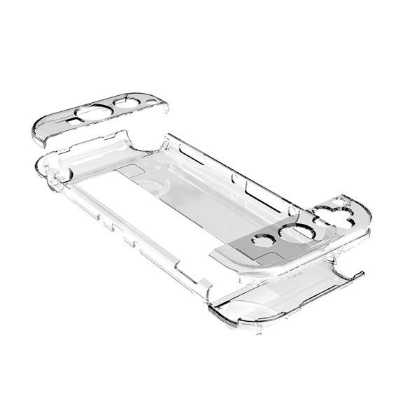 Durable Clear Hard PC Protective Case for Nintendo Switch OLED Model - Crystal Cover Shell - Full Protection Against Scratches