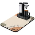 thumbnail image 1 of Durable Coffee Mat, 19.5x12in Quick Drying Diatom Mud, Stain Absorbent, Rubber Backed Boho Abstract Design Perfect Fit for Coffee Maker, Espresso Machine, Coffee Mat Kitchen Counter, 1 of 7