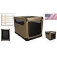 Durable Collapsible Dog Kennel Lightweight 42" Travel Crate for Large