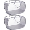 thumbnail image 1 of HEETLY 76L Collapsible Laundry Basket, Pop Up Mesh Laundry Hamper with Handles, Reinforced Steel Ring & Upgraded Durable Material, Foldable Laundry Basket for Dorm Travel Bathroom, 1 of 7