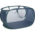 thumbnail image 1 of Durable Collapsible Laundry Baskets, Mesh Pop Up Laundry Hamper with Side Pocket, Foldable Clothes Storage Hamper with Reinforced Carry Handles for Laundry, Bathroom, Kids Room, Dorm or Travel Navy, 1 of 7