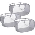 thumbnail image 1 of HEETLY 76L Collapsible Laundry Basket, Pop Up Mesh Laundry Hamper with Handles, Reinforced Steel Ring & Upgraded Durable Material, Foldable Laundry Basket for Dorm Travel Bathroom, 1 of 8