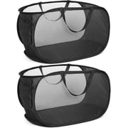 HEETLY 76L Collapsible Laundry Basket, Pop Up Mesh Laundry Hamper with Handles, Reinforced Steel Ring & Upgraded Durable Material, Foldable Laundry Basket for D