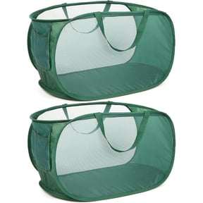HEETLY 76L Collapsible Laundry Basket, Pop Up Mesh Laundry Hamper with Handles, Reinforced Steel Ring & Upgraded Durable Material, Foldable Laundry Basket for Dorm Travel Bathroom
