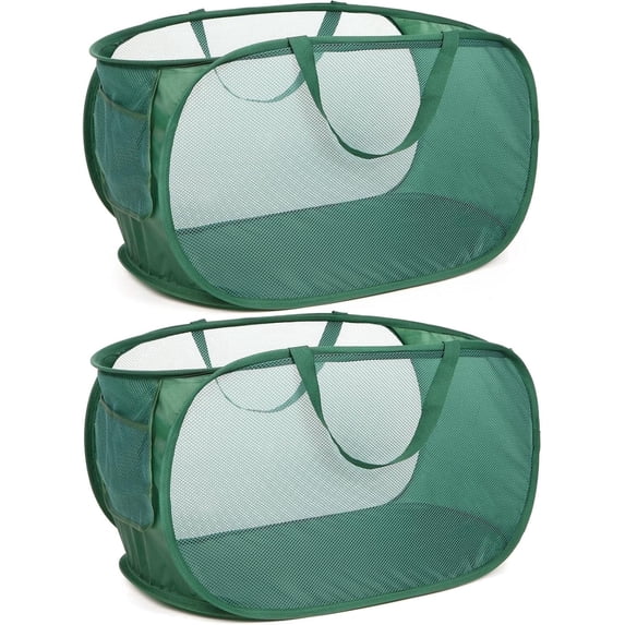 HEETLY 76L Collapsible Laundry Basket, Pop Up Mesh Laundry Hamper with Handles, Reinforced Steel Ring & Upgraded Durable Material, Foldable Laundry Basket for Dorm Travel Bathroom