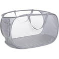 thumbnail image 1 of HEETLY 76L Collapsible Laundry Basket, Pop Up Mesh Laundry Hamper with Handles, Reinforced Steel Ring & Upgraded Durable Material, Foldable Laundry Basket for Dorm Travel Bathroom, 1 of 6