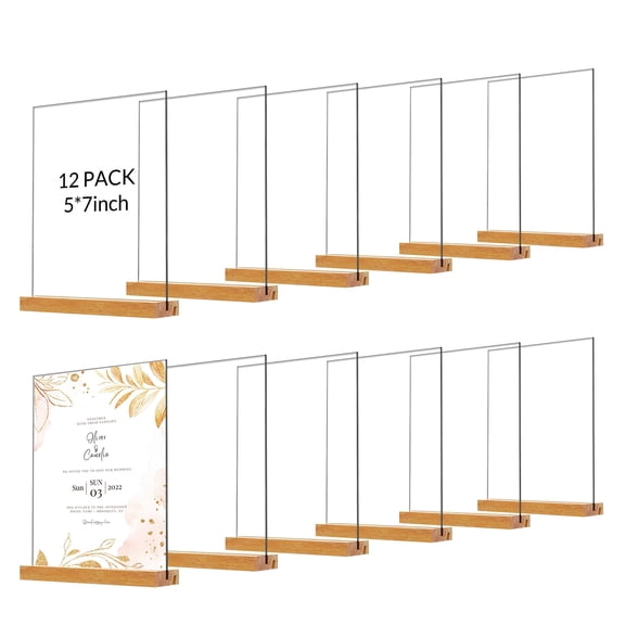 Durable Commercial Display Stand for Business Signs – Office, Storefront, School Sign Holder – Stable, Easy to Use – 14.8x21cm, 12-Pack