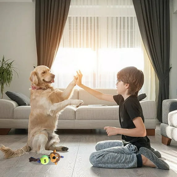 Durable Corduroy Tennis Rope Tug Interactive Chew Toy for Dogs