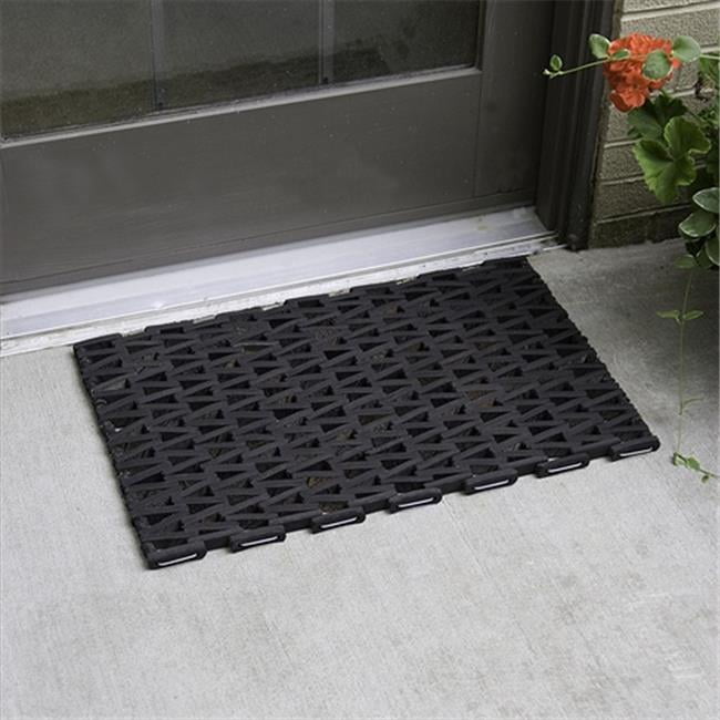 Genuine Joe Versa-Lite Anti-Microbial Rubber Mat - Black