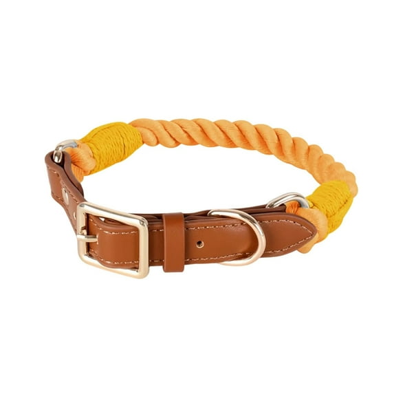 Durable Cotton Rope Dog Collar Perfect For Training Outdoor Activities