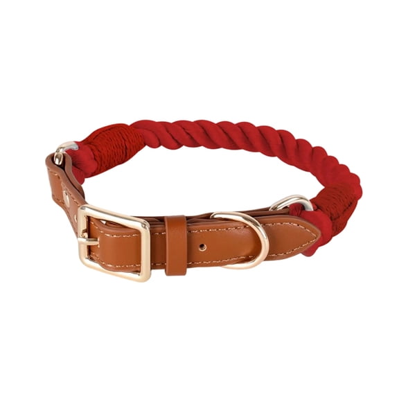 Durable Cotton Rope Dog Collar Perfect For Training Outdoor Activities