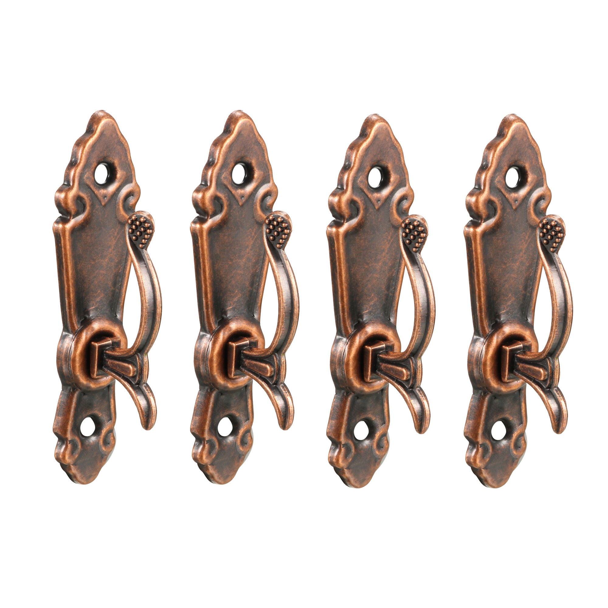 Durable Curtain Hooks Wall Mounted Utility Antique Copper Hook for Coat  Towel Key Hat 78mm x 22mm x 19mm with Screw 4pcs 
