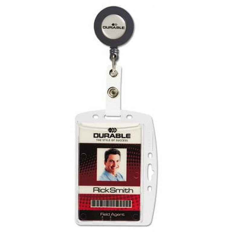 ID/Security Card Holder Set, Vertical/Horizontal, Reel, Clear, 10/Pack ID/Security Card Holder Set, Vertical/Horizontal, Reel, Clear, 10/Pack