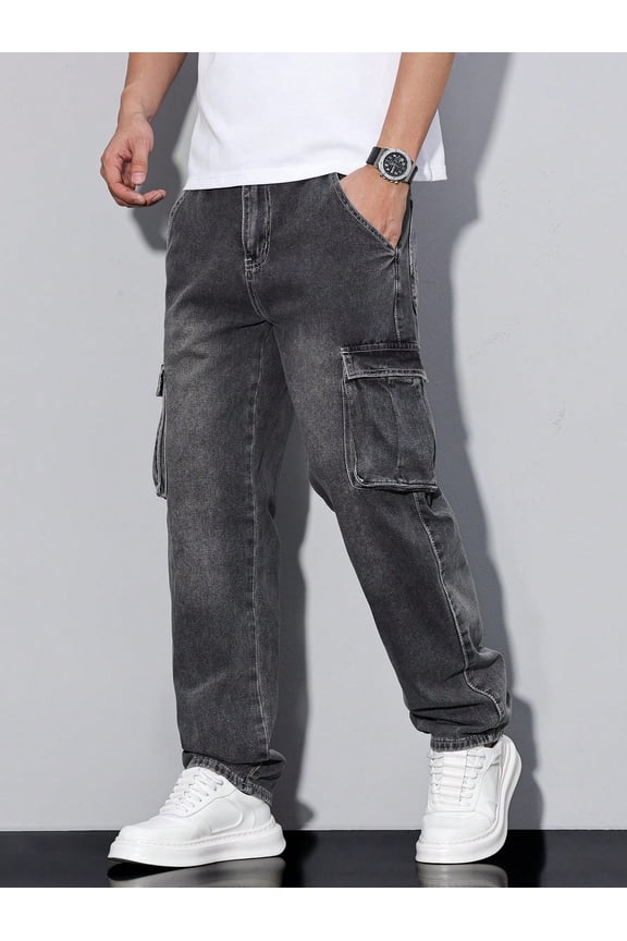 Durable Denim Workwear Pants for Men – Comfort Fit, Stretch Denim Trousers with Rugged Construction & Reinforced Stitching – Versatile Everyday Jeans for Urban Streetwear & Blue Collar Apparel