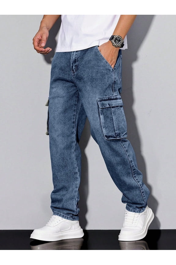 Durable Denim Workwear Pants for Men – Comfort Fit, Stretch Denim Trousers with Rugged Construction & Reinforced Stitching – Versatile Everyday Jeans for Urban Streetwear & Blue Collar Apparel