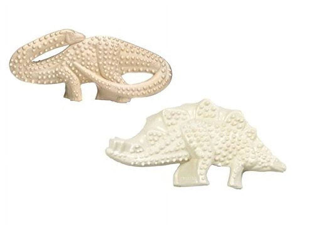 Durable Dental Dinosaur Textured Dog Chew Toy Stagosaurus Brontosaurus SET OF 2