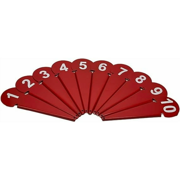 Durable Discus & Shot Put Markers (Set of 10) Essential Track and Field Equipment, Spiked Tips for Secure Placement, High Visibility, Robust Metal Construction for Competitions and Training