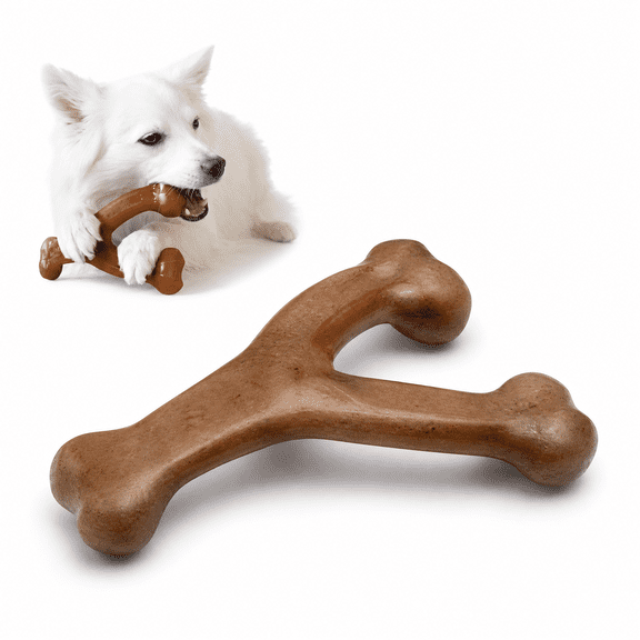Durable Dog Chew Toy Bone, Indestructible Tough Dog Teething Toy for Aggressive Chewers, NonToxic Safe Dog Dental Chew Stick for Medium Large Dogs