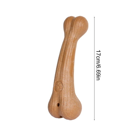 Durable Dog Chew Toy, Hollow Bone Teething Stick for Dogs, Treat Dispensing Pet Toy for Teeth Cleaning & Bad Breath Relie,Khaki L,A