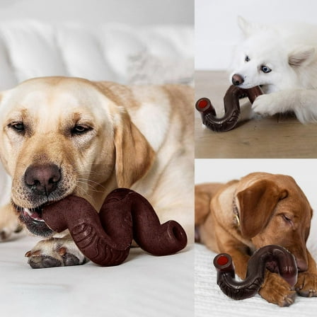 Durable Dog Chew Toy for Aggressive Chewers Interactive Pet Chew Bone for Teeth Cleaning and Anxiety