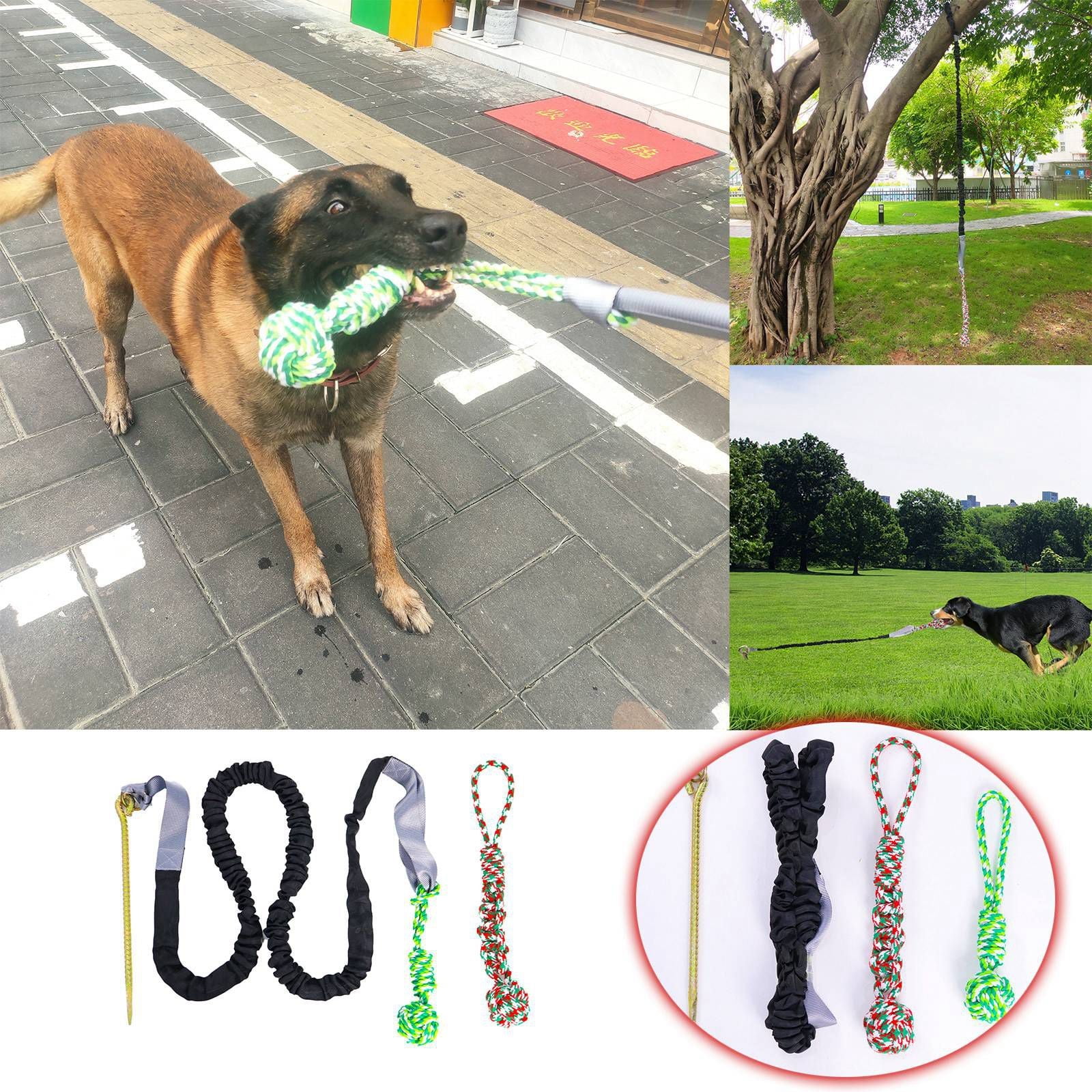 Durable Dog Chew Toy for Aggressive Chewers Interactive Tug of War Rope Pet Training Outdoor Play Tough Knotted Bungee Teeth Cleaning