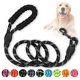 thumbnail image 1 of Durable Dog Leash, 5 FT/6 FT, 1/2", Padded Handle Nylon Dog Reflective Leash for Small Medium & Large Dogs Walking(5 ft, Black), 1 of 8