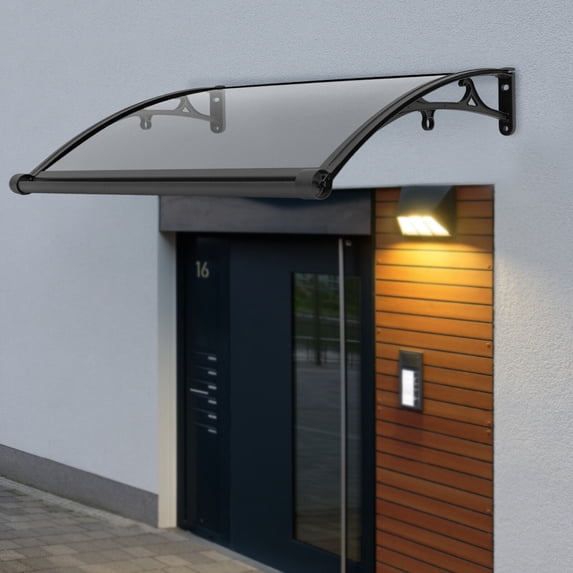 Durable Door Awning Canopy, UV & Weather Protection, Heavy-Duty Aluminum Alloy with Efficient Drainage, Modern Design, 110 lbs Load Capacity – Perfect for Porches, Windows, and Balconies