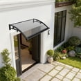 thumbnail image 1 of Durable Door Awning Canopy, UV & Weather Protection, Heavy-Duty Aluminum Alloy with Efficient Drainage, Modern Design, 110 lbs Load Capacity – Perfect for Porches, Windows, and Balconies, 1 of 10