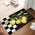 thumbnail image 1 of Durable Door Mat Yellow Lemon Doormat Tropical Summer Buffalo Plaid Mat for Outdoor Indoor Entryway Floor Mat Spring Seasonal Decorative Anti-Slip Floor Carpet 16x24inch, 1 of 5