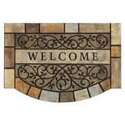Welcome Mats Outdoor Durable Door Mats, 36" x 24" Modern Texture Doormat with Non-Slip Rubber Backing