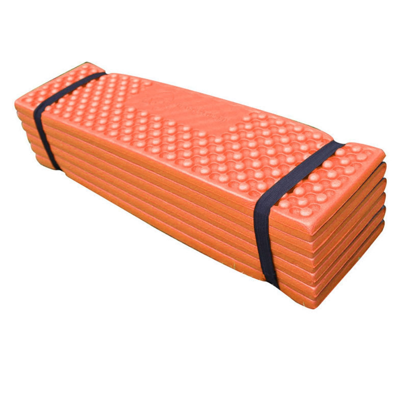 Durable Double Egg Crate Design, Soft PVC for Ultimate Comfort, 186x57cm Portable Orange Black Camping Mat