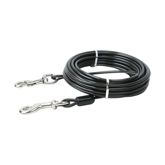 Durable Double Hook Steel Wire Dog Leash For Small Medium Dogs Heavy Duty Chew Pet Tether Outdoor Training With For Secure Walking And Control