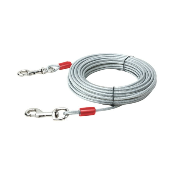 Durable Double Hook Steel Wire Dog Leash For Small Medium Dogs Heavy Duty Chew Pet Tether Outdoor Training With For Secure Walking And Control